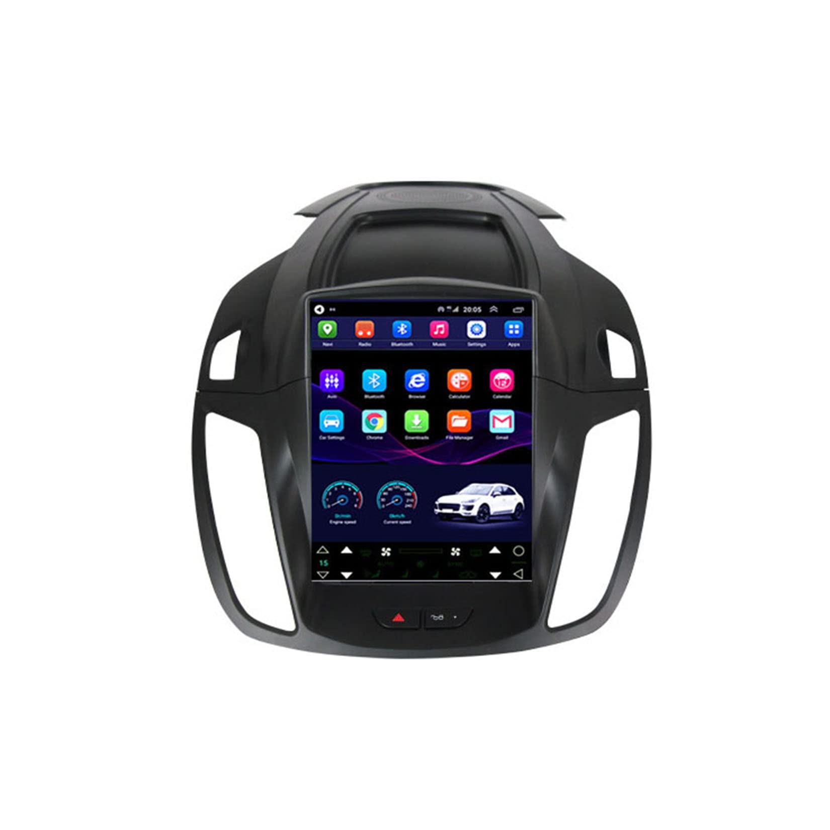 Wxstra Android11 Autoradio Stereo 9,7 Zoll HD Digital Multi-Touchscreen Für Ford Kuga 2 Escape 3 2012-2015 Mit Navigation Bluetooth-Unterstützung Radio Lenkradsteuerung (Color : S3 1G 16G) von Wxstra