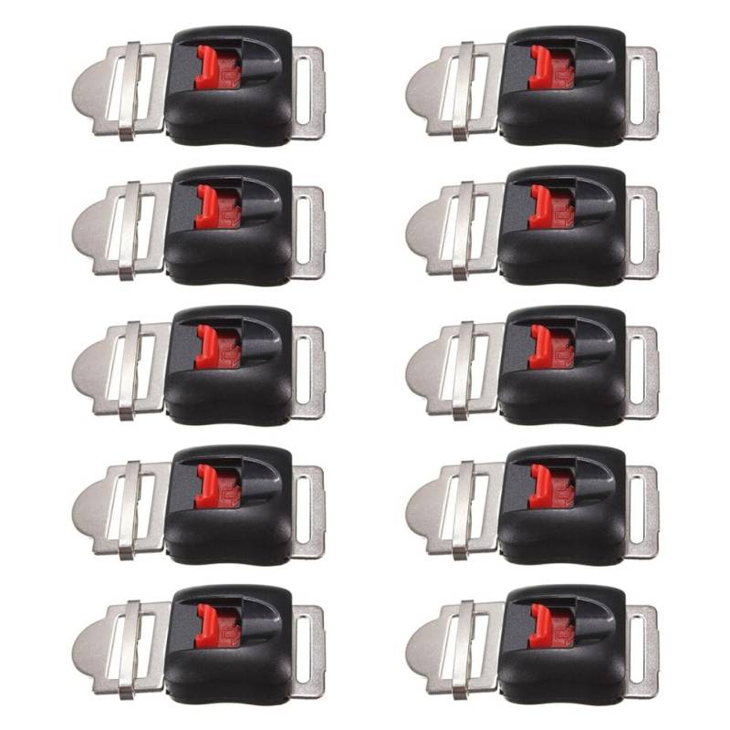 Wyerewel 10 x Universal-Motorradhelm-Clip-Riemen, Schnellverschluss-Schnalle von Wyerewel