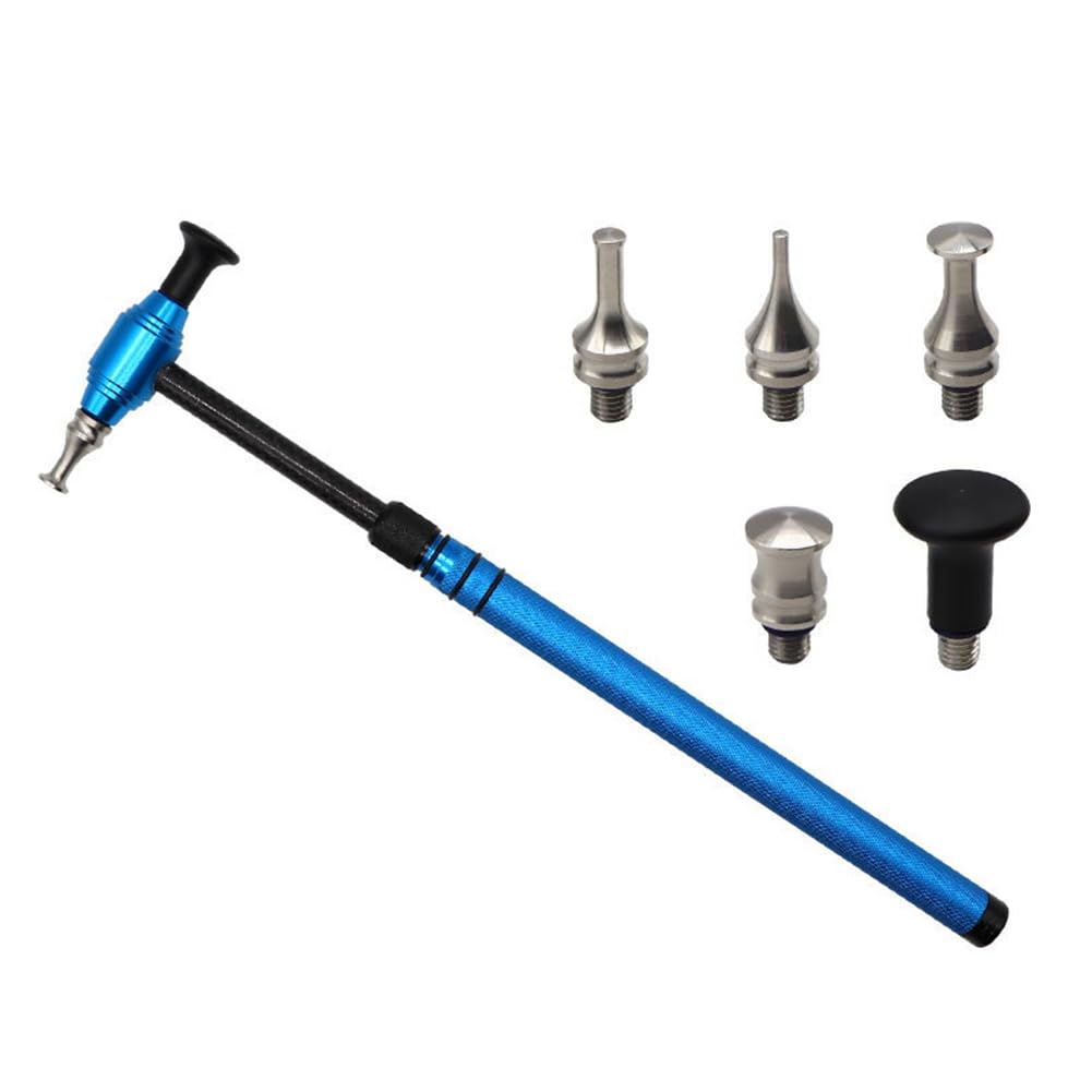 Wyerewel Auto-Dellen-Reparaturhammer, Kratzhammer, keine Kratzer, PDRs, Reparaturwerkzeug, Nivellierhammer, skalierbar, Blau und Schwarz von Wyerewel