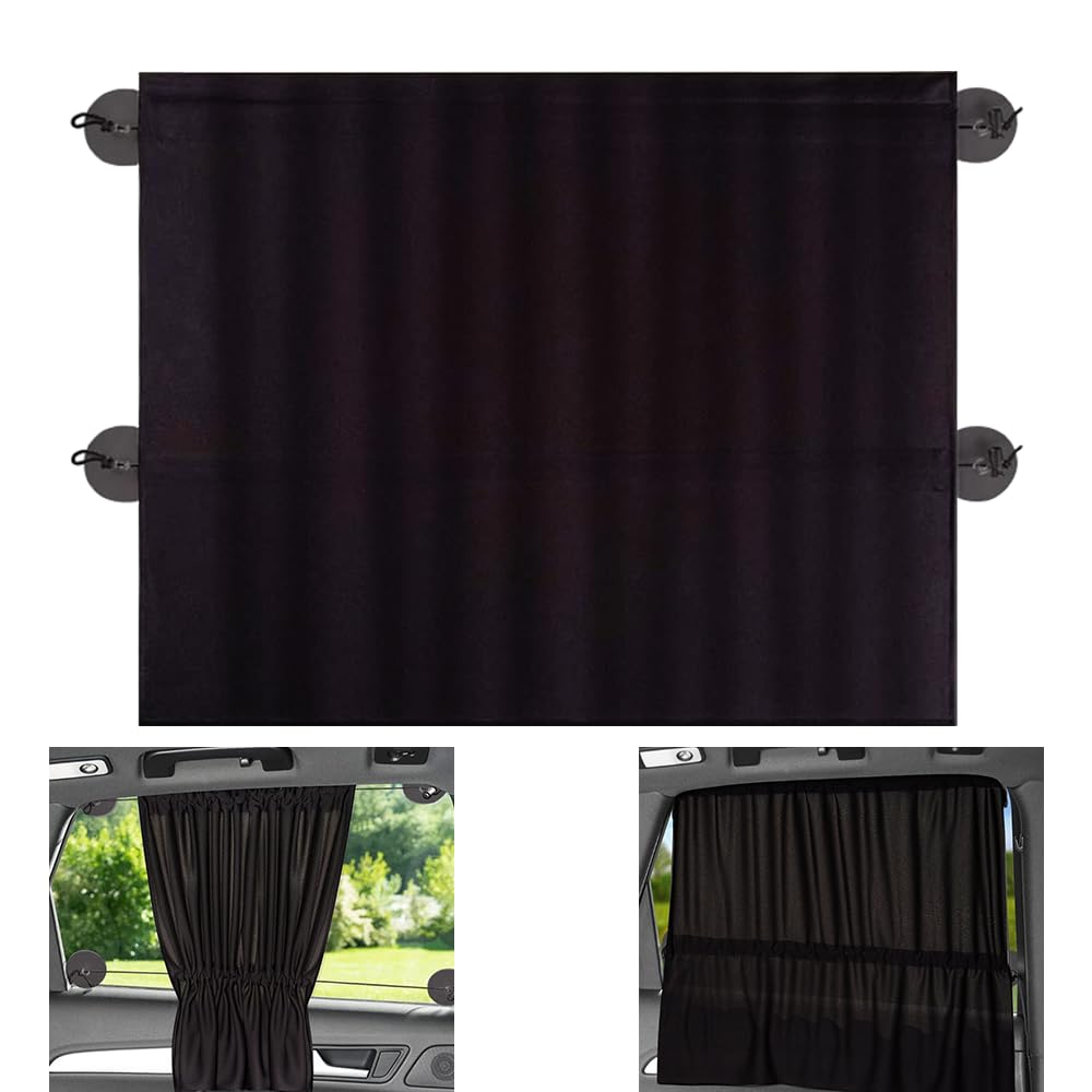 Wzhtuzi Universal Sonnenblende Auto, Auto Sonnenshutz Kinder, Auto Seitenfenster Schatten, Sonnenschutz Auto mit Vorhang-Funktion für Alle Fahrzeuge UV-Schutz, Hitzeschutz, 65 x 50 cm von Wzhtuzi