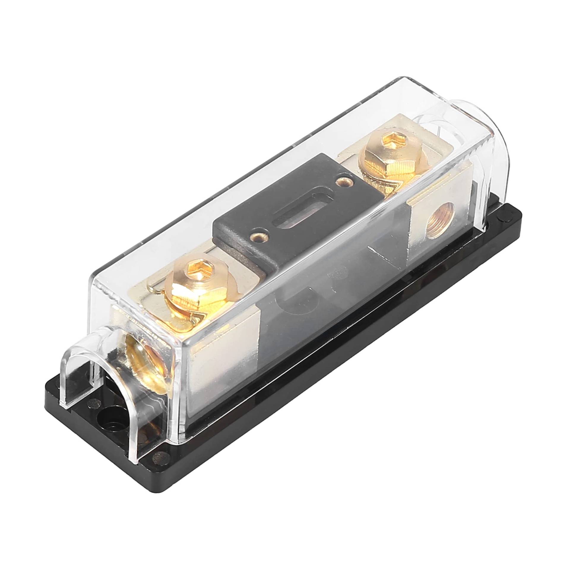 X AUTOHAUX ANL Sicherungshalter 0/2/4 Gauge Inline mit 200ANL Sicherung Sicherungsblock Transparent Schwarz von X AUTOHAUX