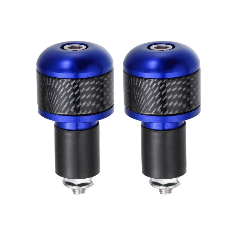 X AUTOHAUX 1 Paar Motorrad Lenkerenden Griffe Lenkerende Stecker Ersatz 7/8" 22mm Blau von X AUTOHAUX