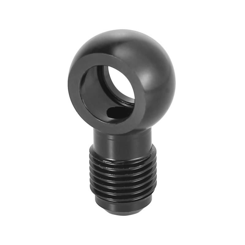 X AUTOHAUX 1 Stück Dia.12mm Kraftstoff Banjo Fitting auf 6AN männlich Flare Adapter Kraftstoffleitung Adapter Stecker für Auto schwarz 9/16-18 Thread von X AUTOHAUX