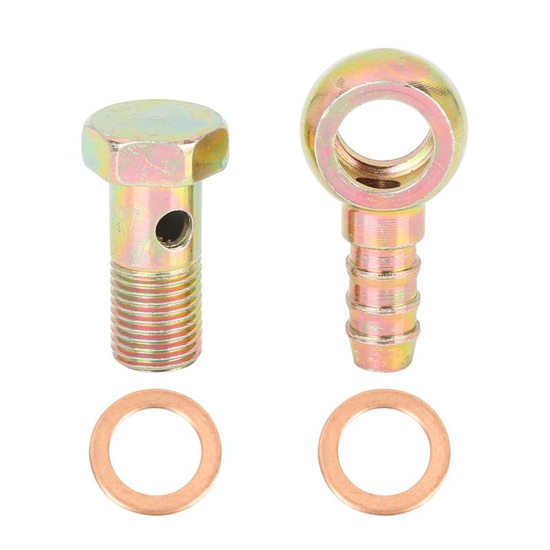 X AUTOHAUX 12 mm Banjo UnterlegscheibeKit Bronze Tone aus Metall für Motorradauto von X AUTOHAUX