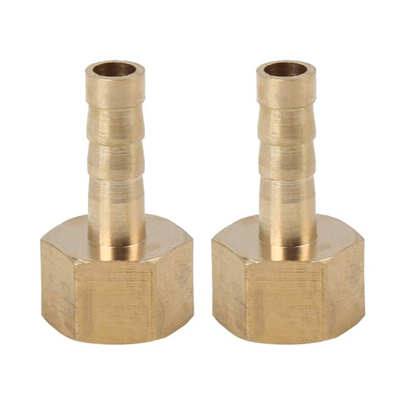 X AUTOHAUX 2 Stück 6mm Schlauch Innendurchm. NPT Weibliche Messing Schlauchtüllen Bolzen G 1/4" von X AUTOHAUX