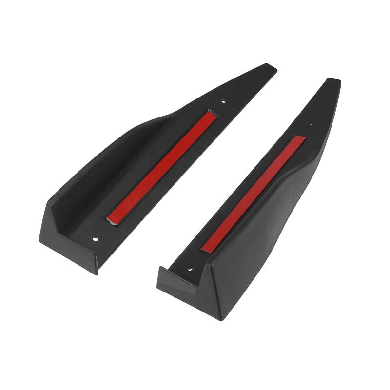 X AUTOHAUX 2 Stück Auto Fahrzeug Seitenschweller Spoiler Wings Splitter ABS Schwarz von X AUTOHAUX