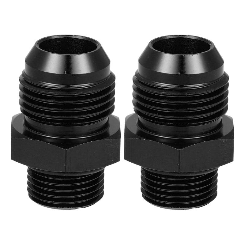 X AUTOHAUX 2 Stück Auto Stecker Befestigung Adapter Flare Union Kupplung Schwarz AN10-M18*1,5 von X AUTOHAUX