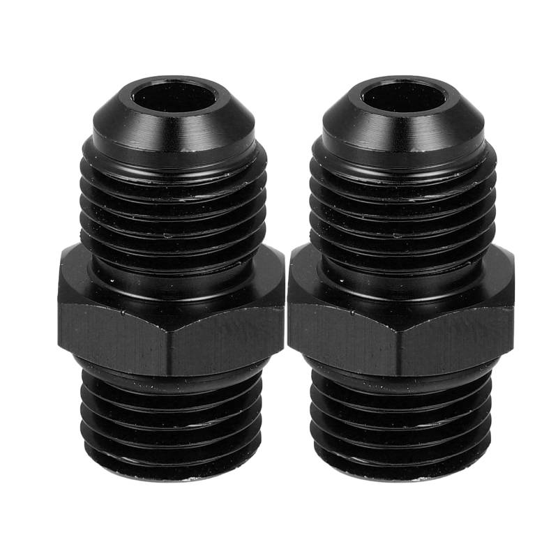 X AUTOHAUX 2 Stück Auto Stecker Befestigung Adapter Flare Union Kupplung Schwarz Ersatz AN6-M14*1,5 von X AUTOHAUX