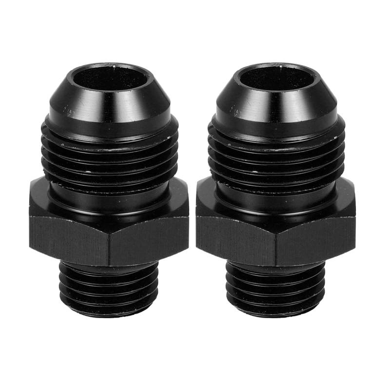 X AUTOHAUX 2 Stück Fahrzeug Stecker Befestigung Adapter Flare Union Kupplung Schwarz AN8-M14*1,5 von X AUTOHAUX