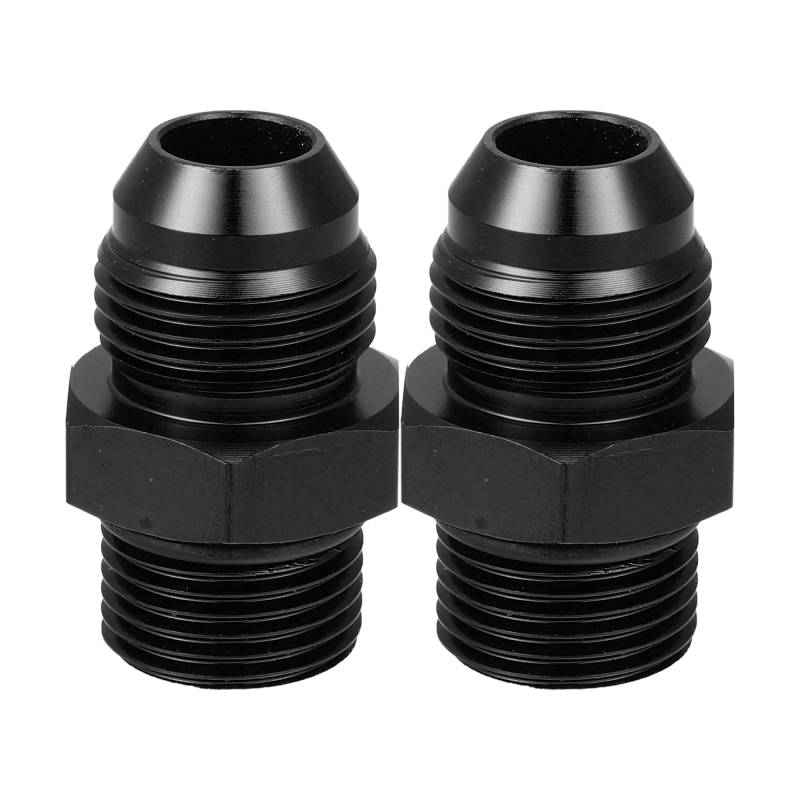 X AUTOHAUX 2 Stück Fahrzeug Stecker Befestigung Adapter Flare Union Kupplung Schwarz AN8-M18*1,5 von X AUTOHAUX