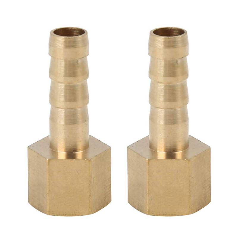 X AUTOHAUX 2 Stück 6mm Schlauch Innendurchm. NPT Weibliche Messing Schlauchtüllen Bolzen G 1/8" von X AUTOHAUX