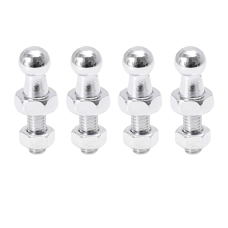 X AUTOHAUX 4 Satz 10 mm M6 x 15 mm Kugelbolzen für Auto-Gasdruckfedern, silber Gasdruckdämpfer von X AUTOHAUX