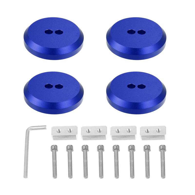 X AUTOHAUX 4 Stück Aluminium Jack Pads Jack Pucks für Corvette C5 C6 C7 C8 Z06 ZR1 1997-2021 Jacking Lift Pad Jack Lift Point Pad Adapter Blau von X AUTOHAUX