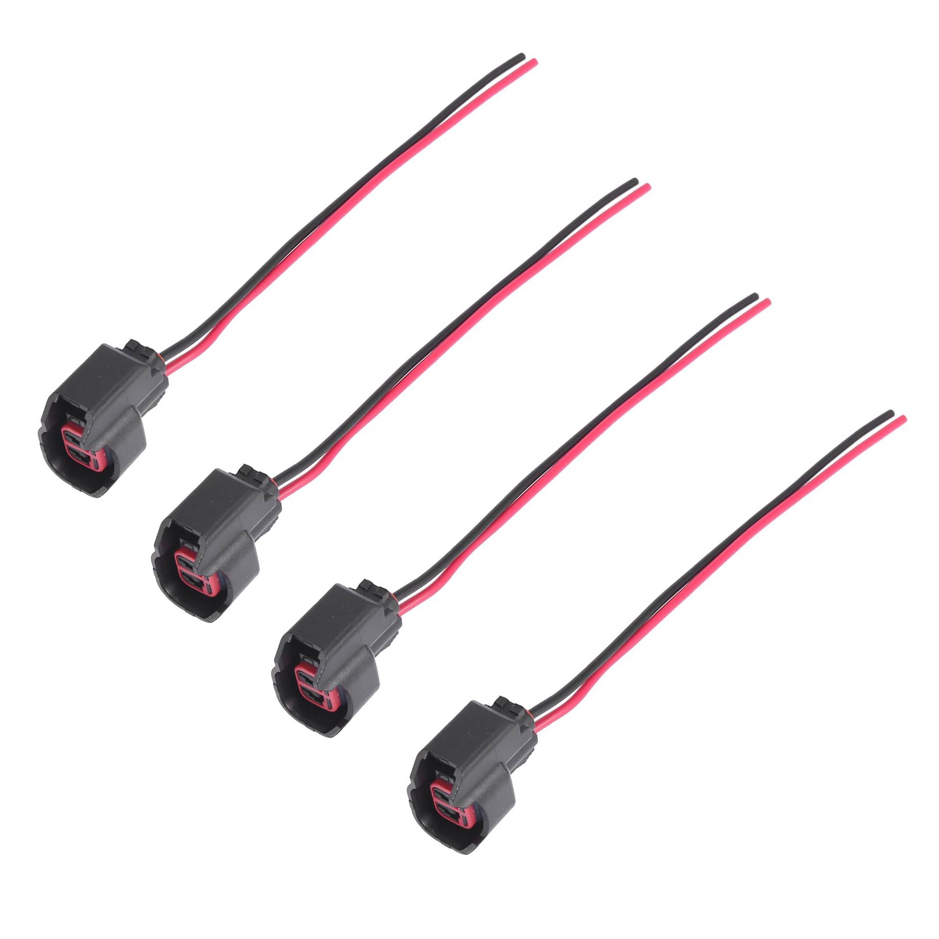 X AUTOHAUX 4 Stück Auto für EV6 für EV14 Einspritzdüsen Anschlusskabel Stecker Clips von X AUTOHAUX