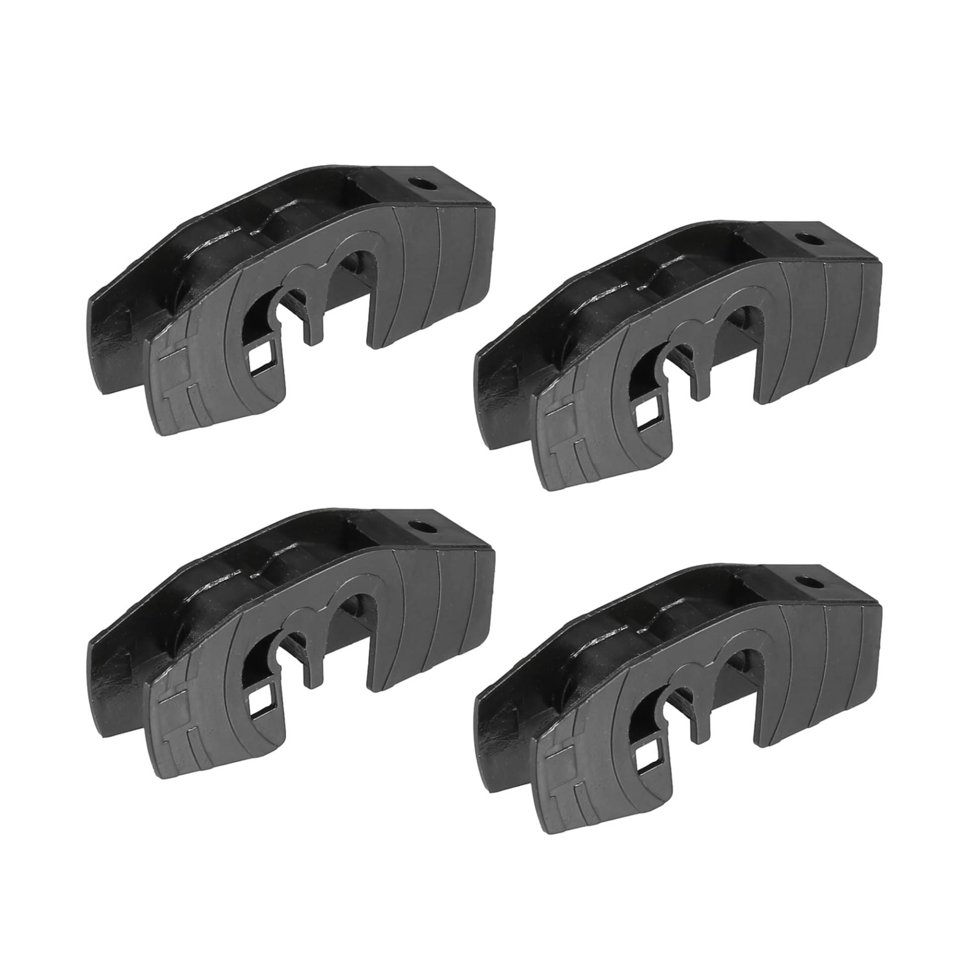 X AUTOHAUX 4Stk. Universal Frontwischerarm Adapterclip Typ-A Schwarz 39 x 17 x 11 mm von X AUTOHAUX