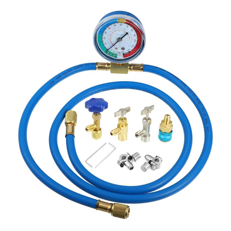 X AUTOHAUX Auto A/C Kühlschrank Aufladeset mit Einstechventil Ersatz von X AUTOHAUX