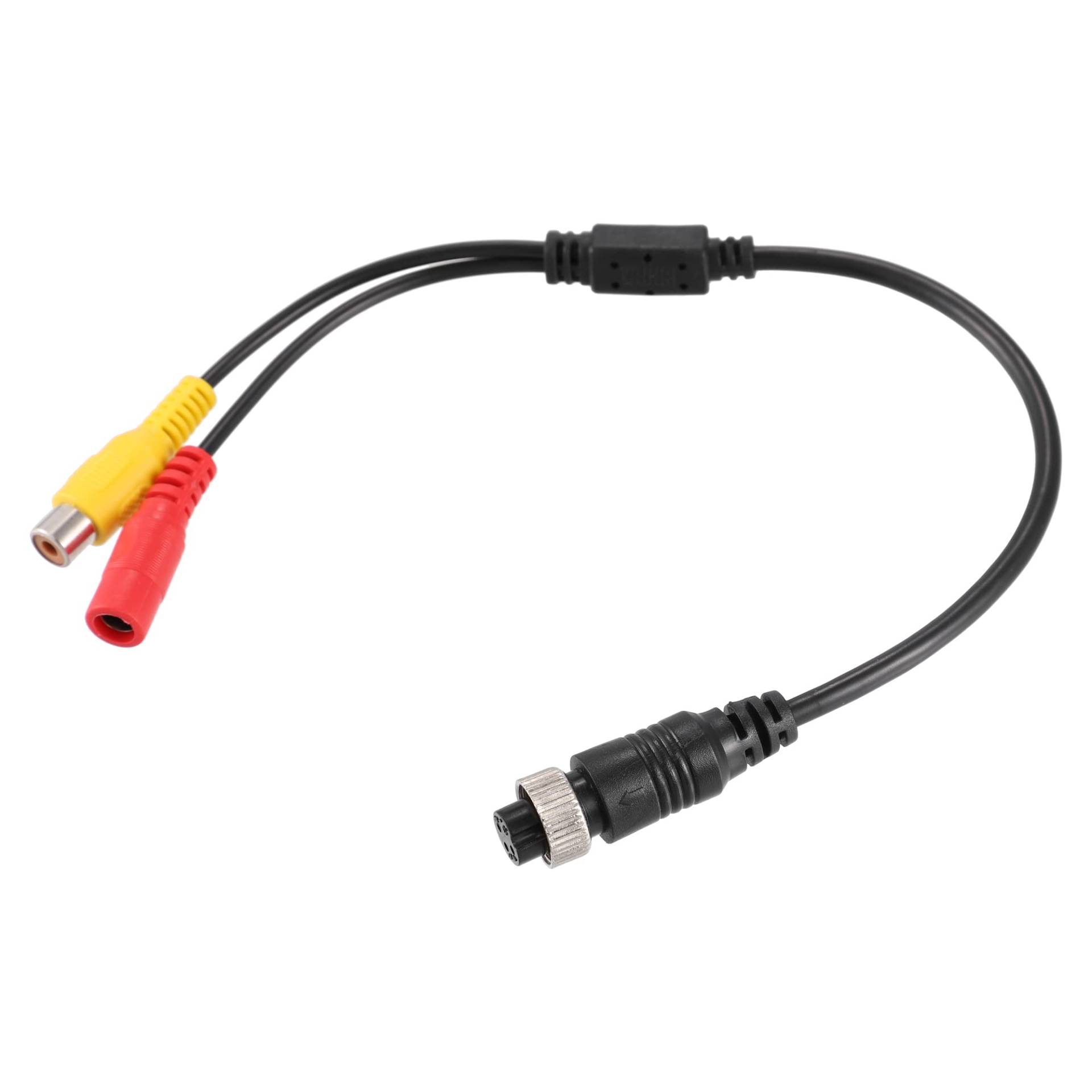 X AUTOHAUX Auto Cinch Kabel 33,5cm Audio Video Kabel Kamera Adapter M12 4 Stifte Stecker auf RCA AV DC Busche von X AUTOHAUX