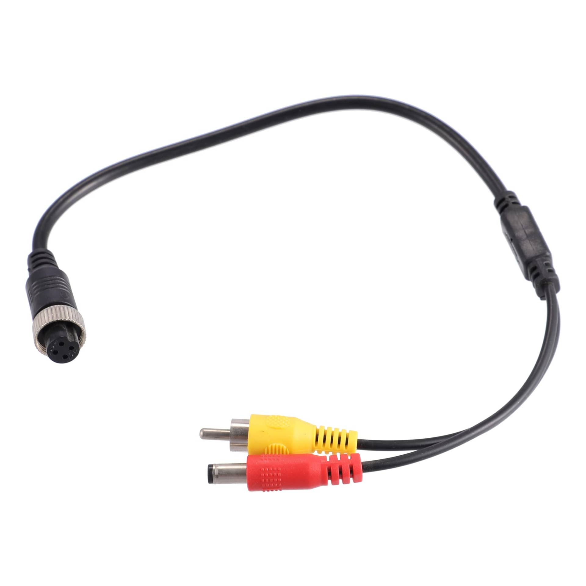 X AUTOHAUX Auto Netzkabel Kabel 40cm Chinchkabel M12 4 Stifte Busche auf RCA AV DC Stecker Auto Kamera Adapterkabel von X AUTOHAUX