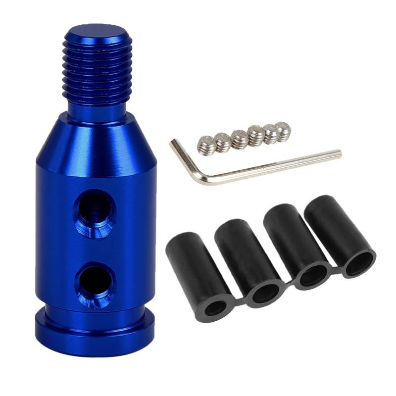 X AUTOHAUX M12 X 1,25 Blau Schaltknauf Adapter für Non Schalthebel mit Gewinde von X AUTOHAUX