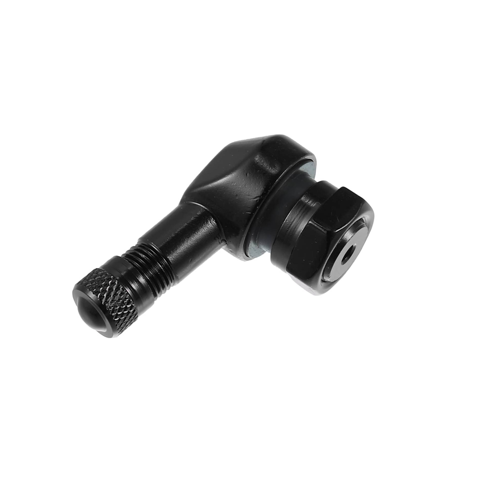 X AUTOHAUX Motorrad Winkelventil Alu Eckventil Reifen Ventil 90 Grad Felgenventil Ventil Verlängerung Adapter Autoventil abgewinkelt 11,3 mm Schwarz von X AUTOHAUX