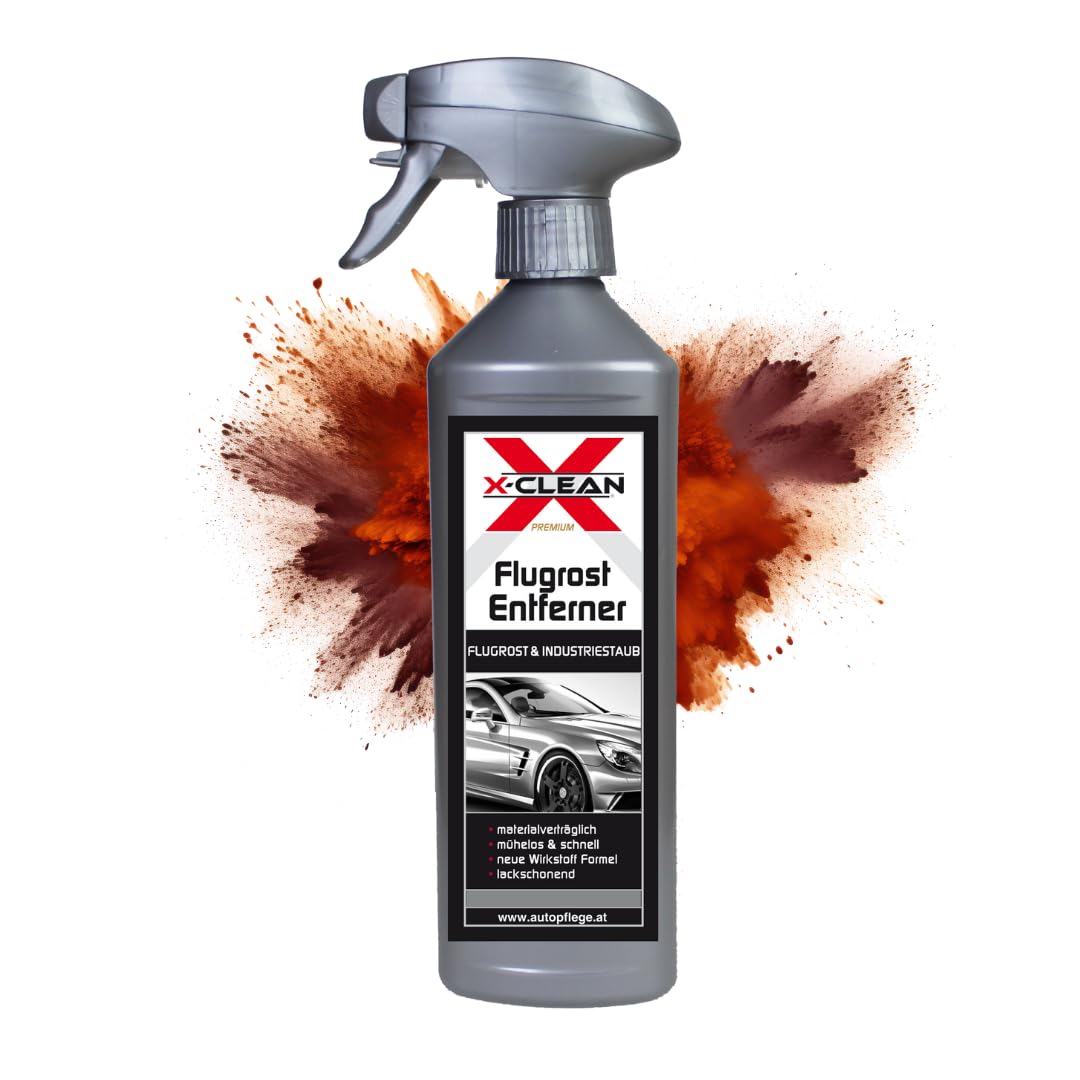 X-CLEAN® Flugrostentferner Auto Spray - säurehaltiger Tensidreiniger - Auto Rost entferner - Premium Auto-Reiniger - lackschonender Autorostentferner - Anti-Rost Spray - mühelos & schnell von X-CLEAN