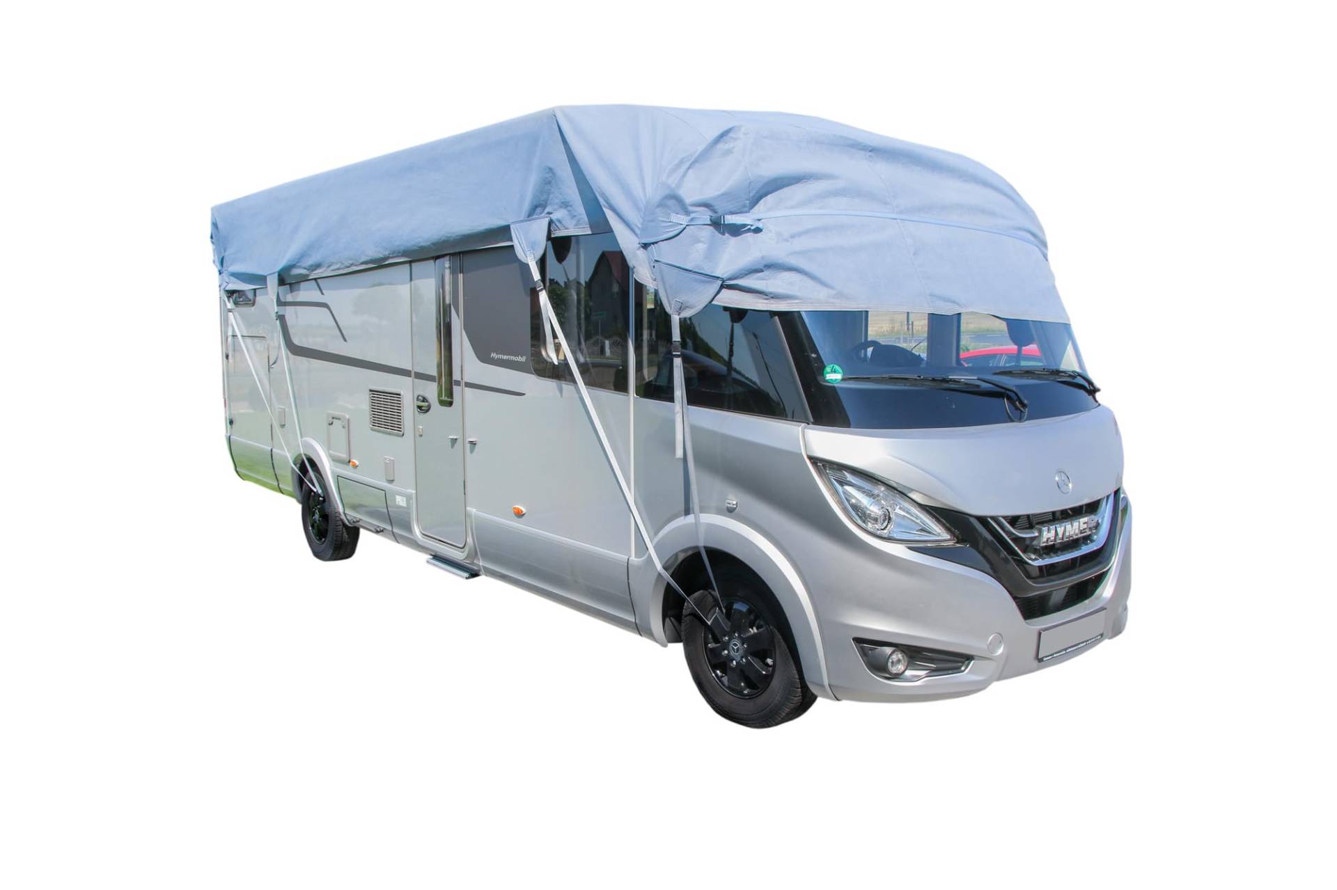 Atmungsaktive und Robuste Wohnmobil Abdeckung in Grau Wasserdichter und UV-beständiger Reisemobilabdeckung für Camper Flexibel Einstellbar 850x300x60 von X-Group4th