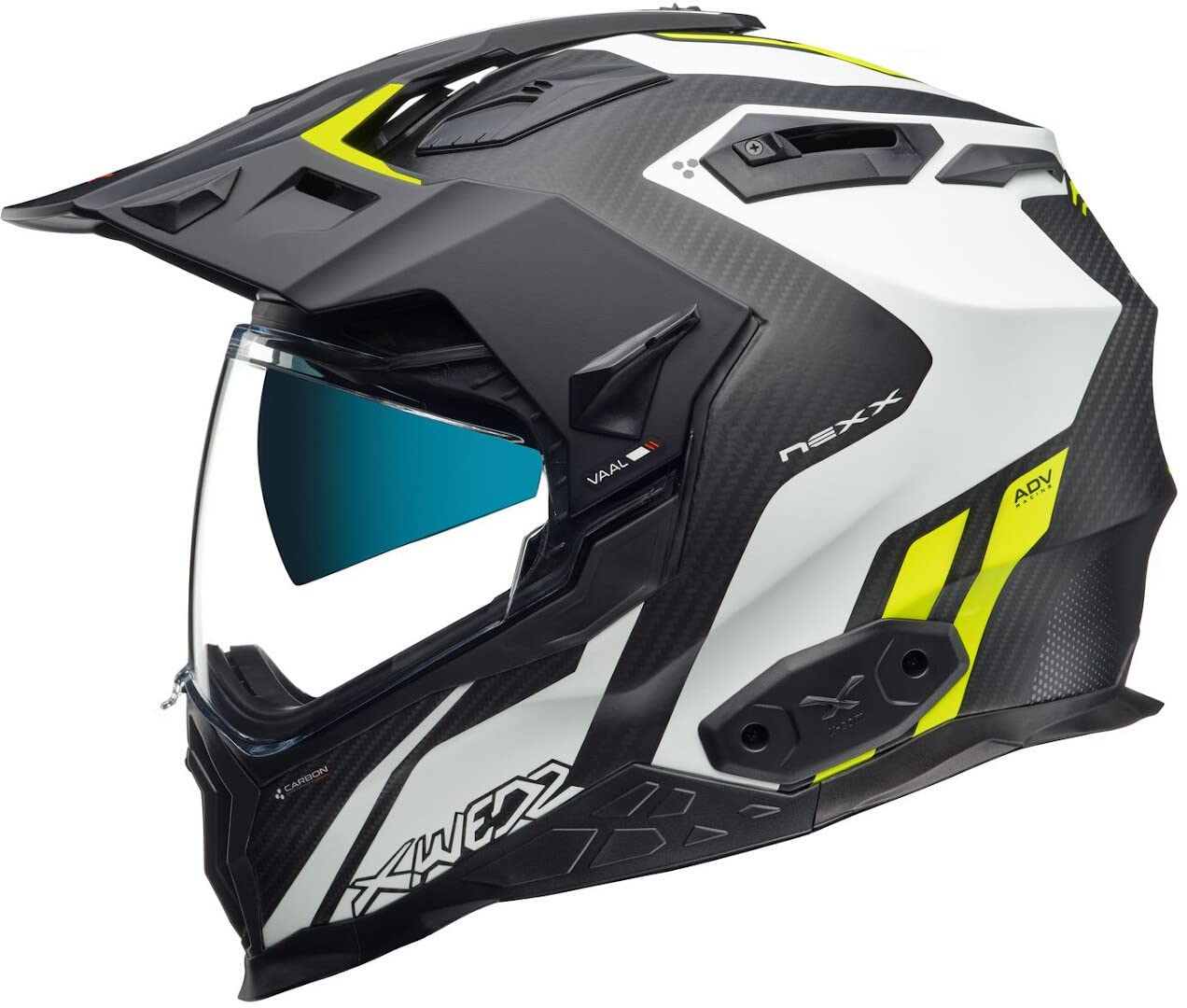 Nexx X.Wed 2 Vaal Carbon Helm (White/Black/Yellow,XXXL (65/66)) von X NEXX HELMETS