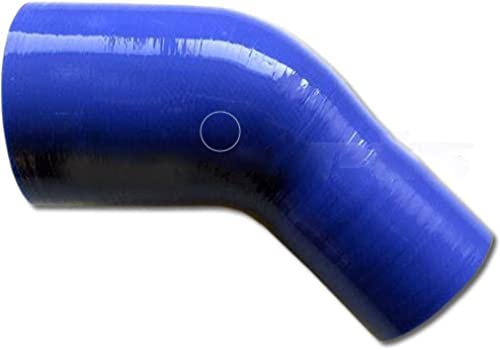 45° Reduzierbogen 80mm auf 76mm BLAU Schlauch LLK VR6 Turbo Drosselklappe von X-Parts