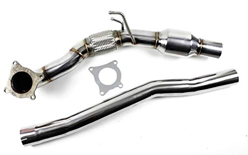 76mm 3" Downpipe High Flow 200 Zellen KAT 2,0 TFSI 1026139 von X-Parts