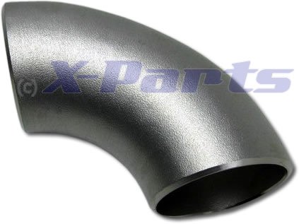 90° EDELSTAHL Bogen 3" 76mm KURZ Rohr V2A Schweißbogen Downpipe Hosenrohr von X-Parts