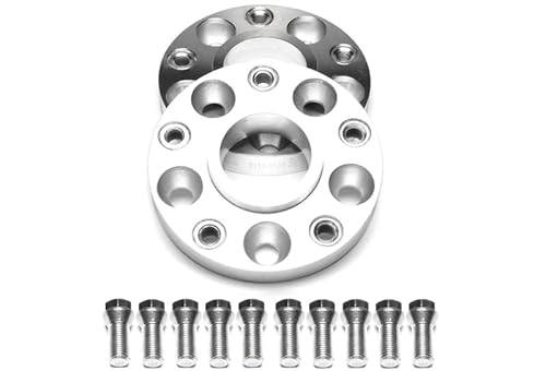 Adapterscheiben Lochkreisadapter aus Hochfestigkeitsaluminium gefertigt inklusive Schrauben zur Befestigung der Adapterscheiben 25mm 5x112 M14 auf 5x120 M12 NLB 57,1 mm auf 72,6 mm 1039086 von X-Parts