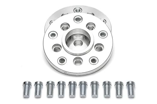 Adapterscheiben Lochkreisadapter aus Hochfestigkeitsaluminium gefertigt inklusive Schrauben zur Befestigung der Adapterscheiben 5x100 auf 5x120 M12 NLB 57,1 mm auf 72,6 mm (15 mm) von X-Parts