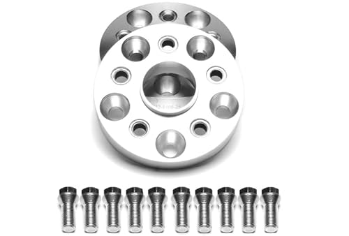 Adapterscheiben Lochkreisadapter aus Hochfestigkeitsaluminium gefertigt inklusive Schrauben zur Befestigung der Adapterscheiben 5x112 auf 5x100 M14 NLB 57,1 mm (25 mm) von X-Parts