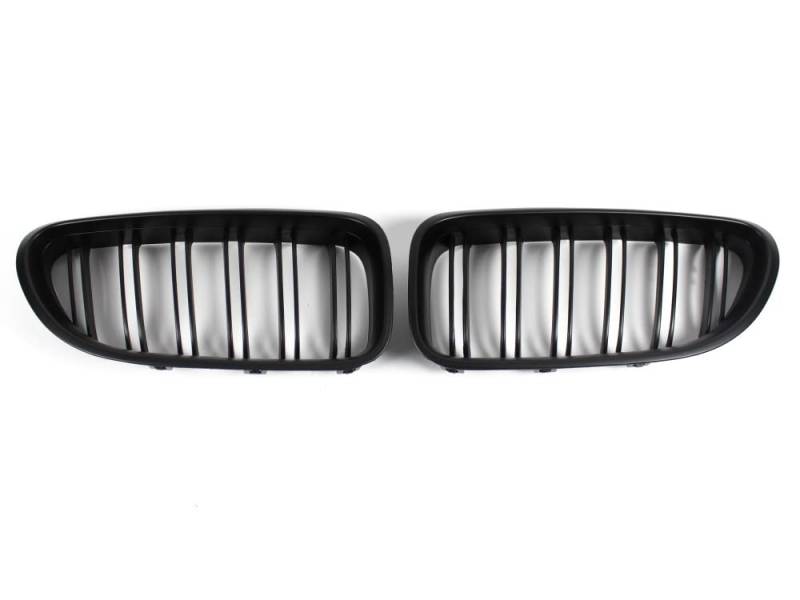 Nieren Kühlergrill SATZ 2x Zubehör Sport Frontgrill Grill Niere Doppelsteg eintragungsfrei schwarz matt ABS-Kunststoff X-Parts für 6er F06 F12 F13 M6 1023227 von X-Parts