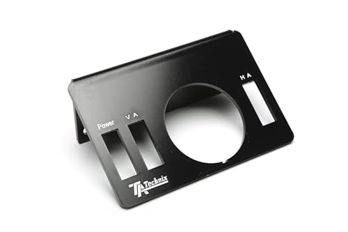 TA Technix VIAIR Air-Ride Luftfahrwerk Druckanzeigen Halter 50° abgewinkelt mit Ø 52mm Rahmen 125 x 85mm ALUMINIUM Flach LF7204 / LF7205 (Schwarz) von X-Parts