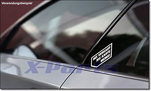 X-Parts Sale Sticker NIX NIX Card German Text MEINS! Finger Weg! in White Set of 2 Fun Autohändler Sticker von X-Parts