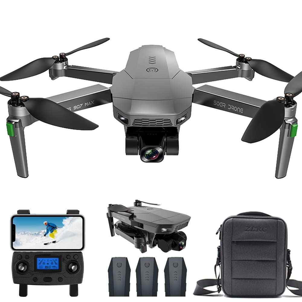 X-Verse SG907 MAX Drohne mit Kamera 4K, 3-Achsen Gimbal, 25 Minuten Flugzeit, Professioneller RC Quadcopter für Bürstenloser, 3 Batterien von X-Verse