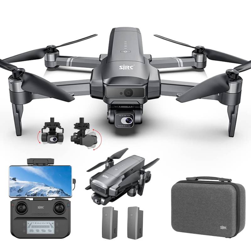 X-Verse SJRC F22 S2 4K PRO+ Drohne mit Kameras 4K, Fernbedienung 6km, Hindernis Vermeidung, 2 Achsen Gimbal+EIS+Repeater, Professionelle Faltbarer Quadcopter(2 Batterien) von X-Verse