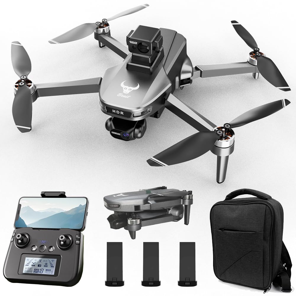 X-Verse ZLL SG109 MAX2 Drohne mit Kameras 4K, unter 249g, 3-Achsen Gimbal Stabilisierung, 360° Hindernisvermeidung, 30 Minuten Flugzeit, GPS Faltbarer Quadcopter mit Bürstenlosem Motor, 3 Batterien von X-Verse