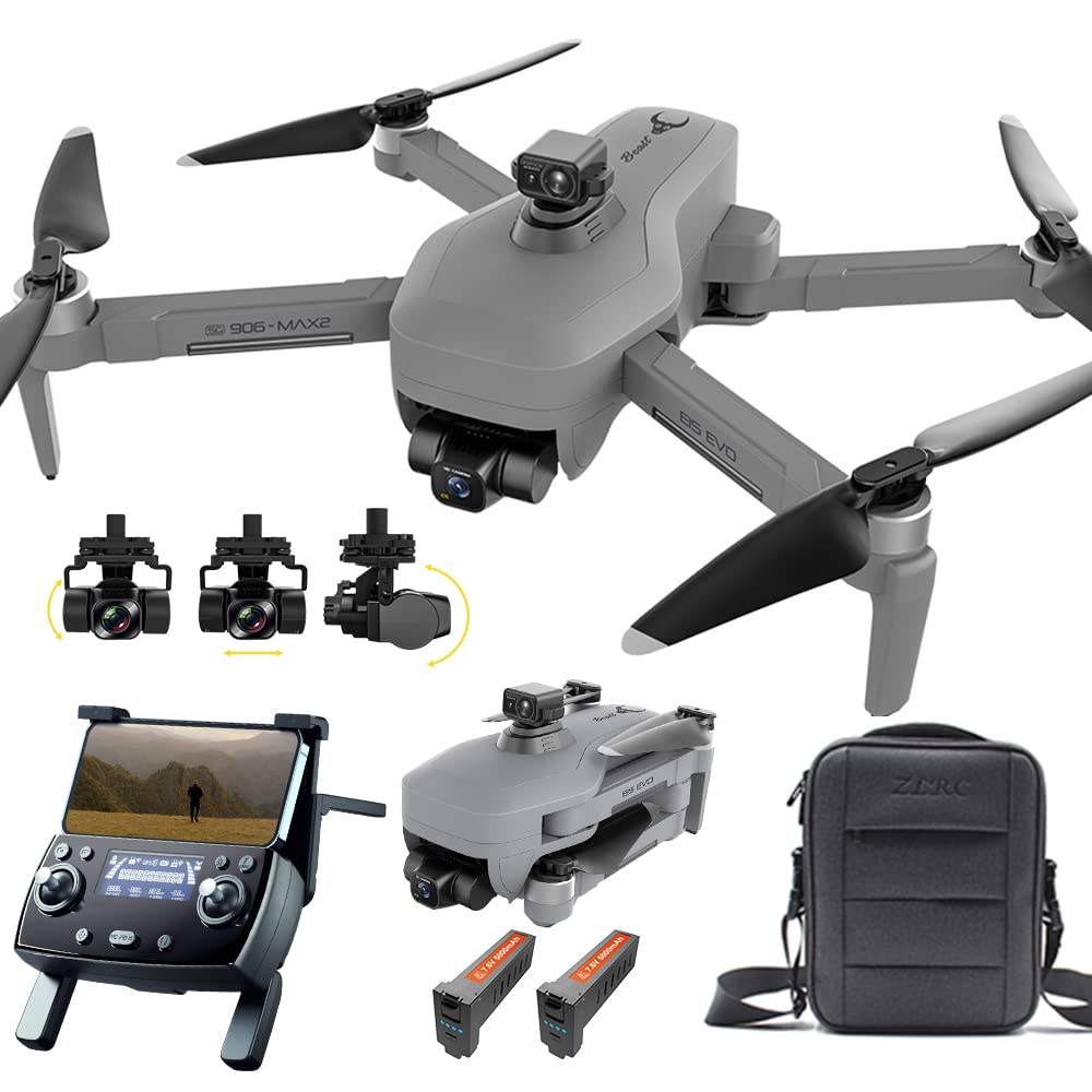 X-Verse ZLL SG906 MAX2 Drohne mit Kamera 4K HD EIS, 4km RC, 3 Achsen Gimbal, Hindernisvermeidung in 4 Richtungen, GPS 5G FPV RC Quadrocopter mit Bürstenlosem Motor, 2 Batterien von X-Verse