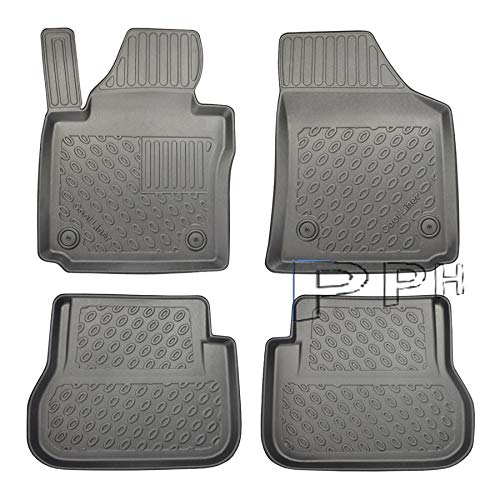 X & Z PPH - Schalenmatte Gummifußmatte 3D für VW Caddy II von Bj. 2004-2010 / VW Caddy Maxi II von Bj. 08.2010-10.2020 (Modelle mit 5-Sitzen) von X & Z