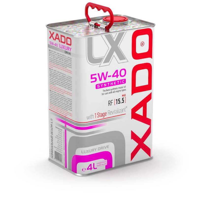 XADO Motor-Öl 5W-40 Synthetisch - Luxury Drive mit 1 Stage Revitalizant Additiv - 4 Liter von XADO