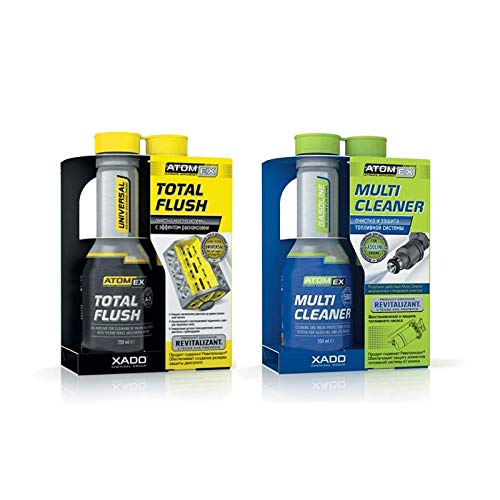 XADO Set für Motorreinigung - 1X Total Flush + 1X Multi Cleaner Benzin von XADO