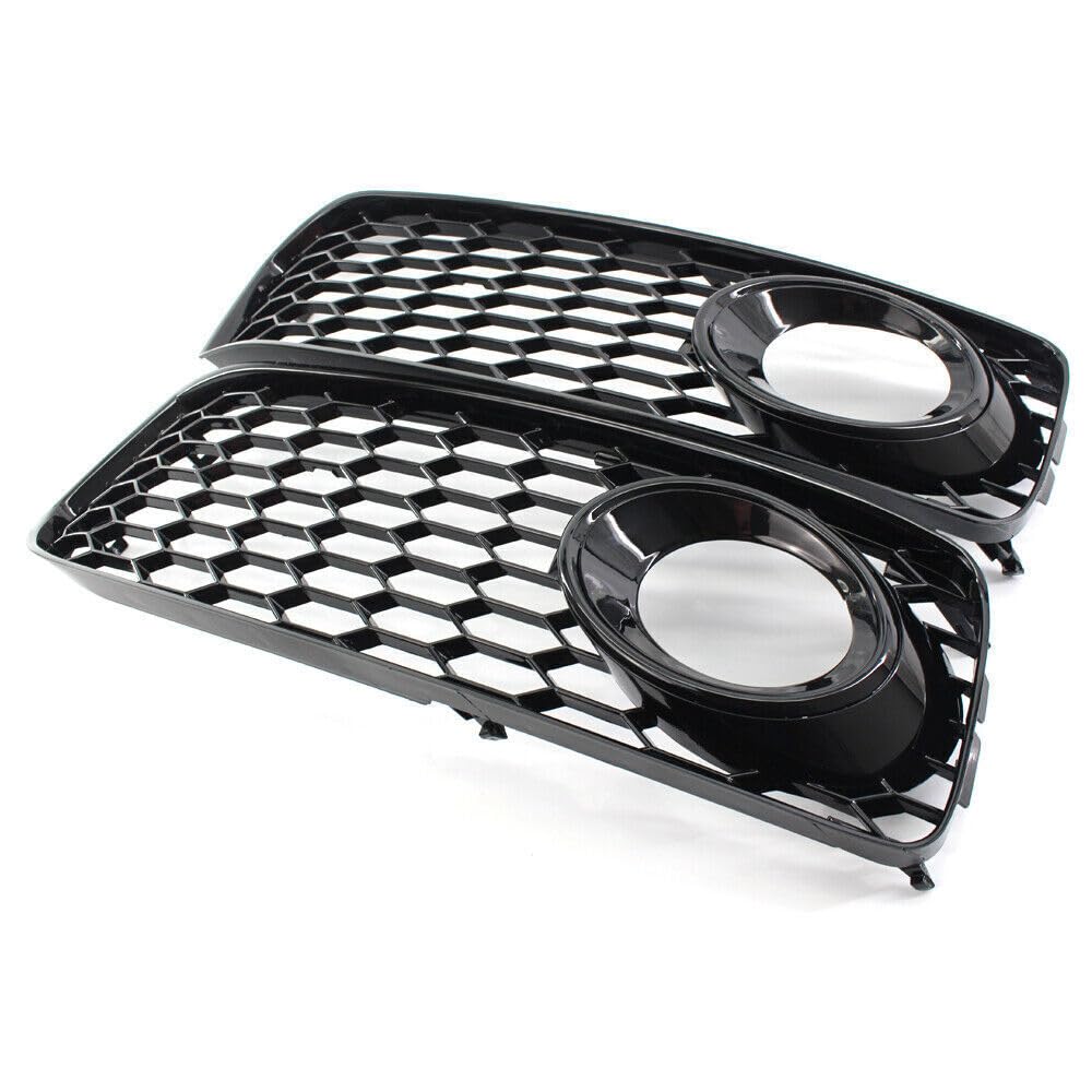 2PCS für 08-12 AUDI A5 S-Line S5 Honeycomb frontschürze nebel licht grill abdeckung von XAEIOW