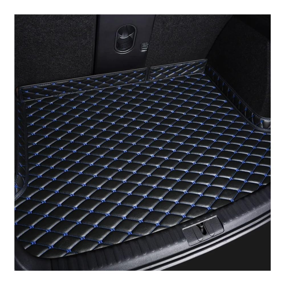 Für Hyundai Für Santa Fe 6 Sitz 2019 2020 2021 2022 Auto Boot Cargo Liner Auto Zubehör Innen Kofferraumwanne(Black Blue) von XARNUH