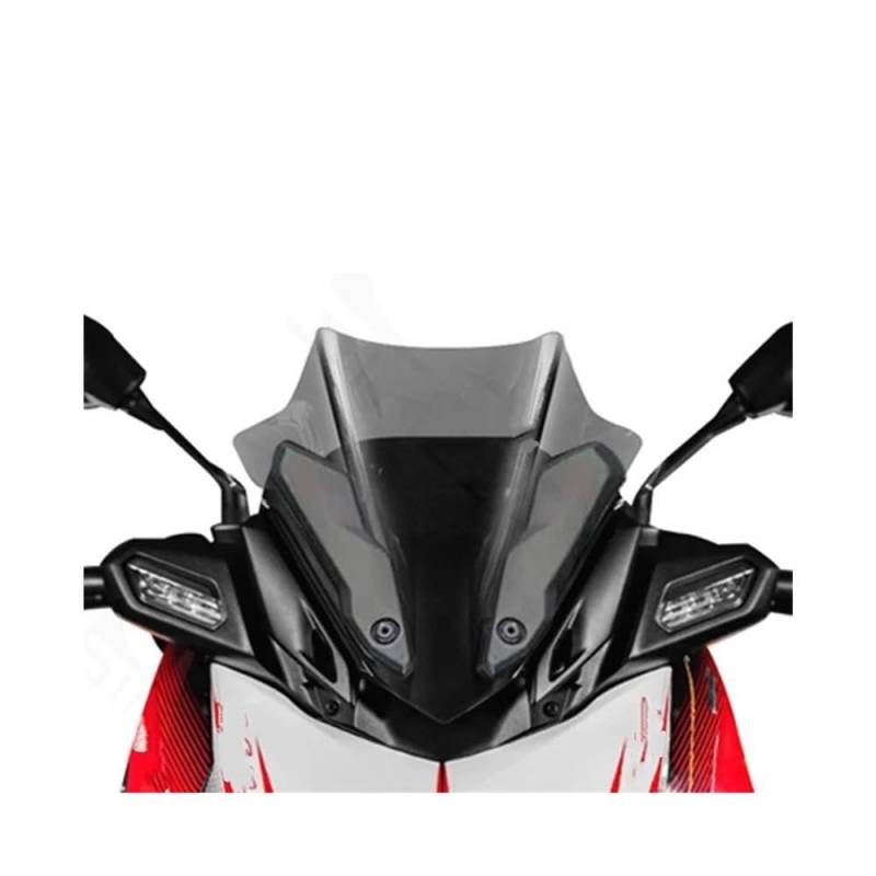 Windschild Motorrad Für XMAX300 Für XMAX250 2023 2024 Windschutzscheiben Motorrad Für Sport Windschutzscheibe Windabweiser Visier Verkleidung Deflektor(Gray) von XARNUH