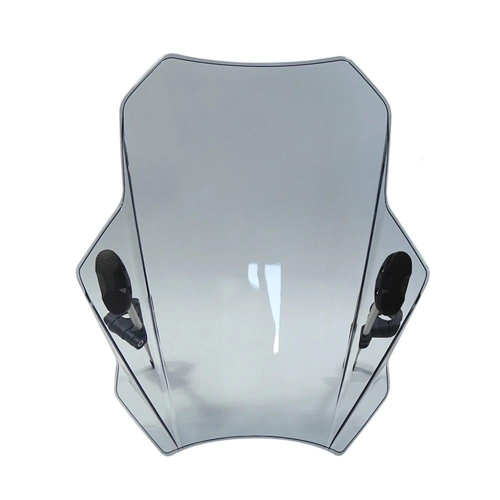 XARNUH Windschild Motorrad Für CB300F Für CB400F Für CB500F Windschutzscheibe Motorrad Windabweiser Clamp-On Variable Windschutzscheibe Spoiler Verkleidung Deflektor(Light Grey) von XARNUH