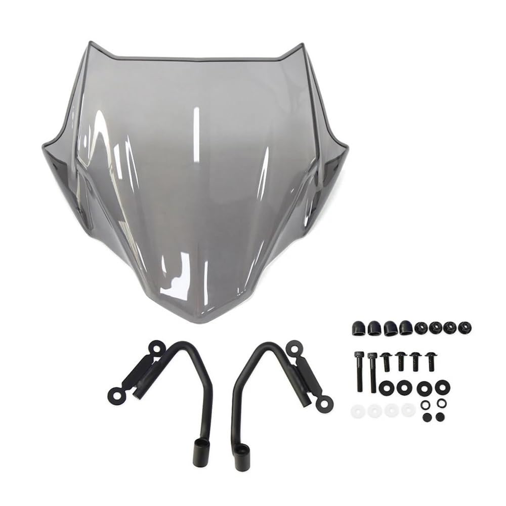 XARNUH Windschild Motorrad Für CB400F Für CB500F 2016-2023 Zubehör Windschutzscheibe Windschutz Windabweiser Visier Verkleidung Deflektor(Light Gray) von XARNUH