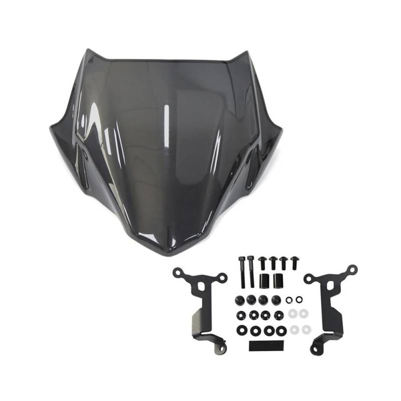 XARNUH Windschild Motorrad Für CB750 Für Hornet 2023 2024 Motorrad Bildschirm Für Touring Windschutzscheibe Windschutz Windabweiser Visier Verkleidung Deflektor(Dark Gray) von XARNUH