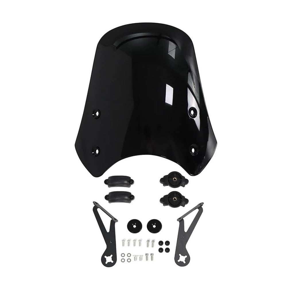 XARNUH Windschild Motorrad Für Dyna Für Softail Für Slim Für FXST Für FXDC Für Super Für Glide 2013-2019 Motorrad Windschutzscheibe Windabweiser 50 Mm Verkleidung Deflektor(Black) von XARNUH